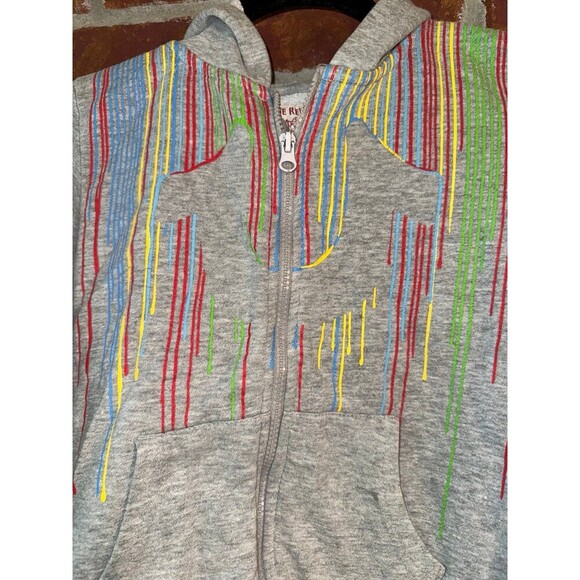 True Religion zip up sweatshirt size 7 - Picture 2 of 6